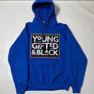 Kids Young Black and Gifted blue hoodie